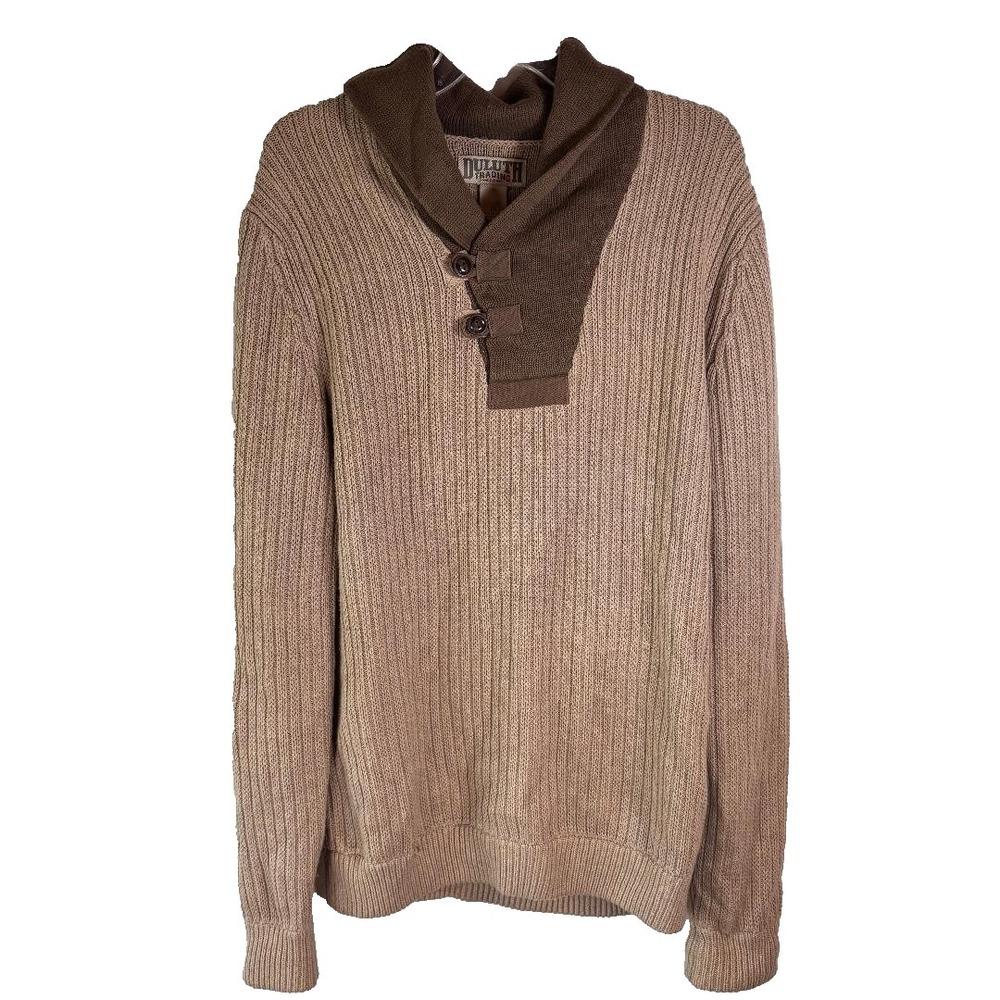 Duluth Trading Pullover Sweater Brown Men's Size Large‎ T Gorpcore Blokecore